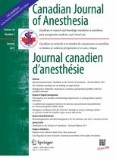 Canadian Journal of Anesthesia/Journal canadien d'anesthésie 1/2017