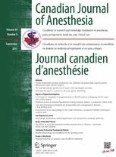 Canadian Journal of Anesthesia/Journal canadien d'anesthésie 9/2017