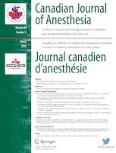 Canadian Journal of Anesthesia/Journal canadien d'anesthésie 3/2022