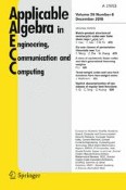 Applicable Algebra in Engineering, Communication and Computing 6/2018