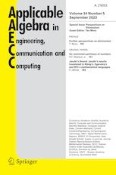 Applicable Algebra in Engineering, Communication and Computing 5/2023