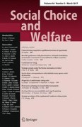 Social Choice and Welfare 3/2017