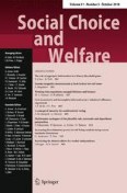 Social Choice and Welfare 3/2018