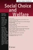 Social Choice and Welfare 4/2018