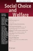Social Choice and Welfare 4/2020