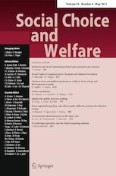 Social Choice and Welfare 4/2021
