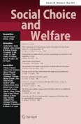 Social Choice and Welfare 4/2022