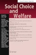 Social Choice and Welfare 2/2022