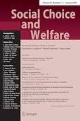 Social Choice and Welfare 1-2/2023