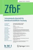 Schmalenbachs Zeitschrift für betriebswirtschaftliche Forschung 1-2/2018