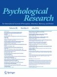 Psychological Research 4/2016