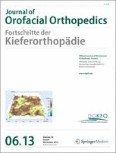 Journal of Orofacial Orthopedics / Fortschritte der Kieferorthopädie 6/2013
