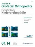 Journal of Orofacial Orthopedics / Fortschritte der Kieferorthopädie 1/2014