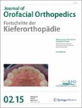 Journal of Orofacial Orthopedics / Fortschritte der Kieferorthopädie 2/2015