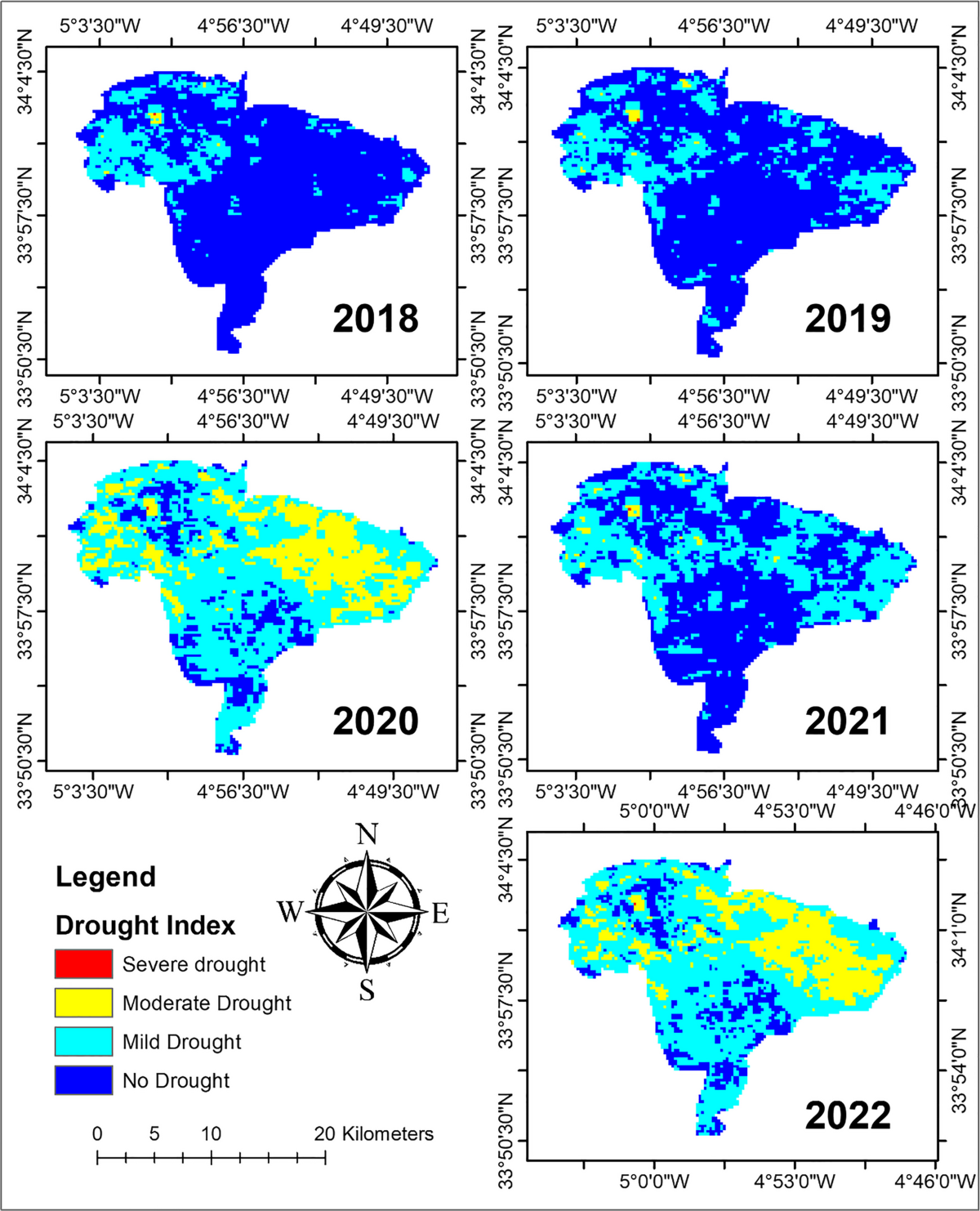 An evaluative technique for drought impact on variation in agricultural  LULC using remote sensing and machine learning | Environmental Monitoring  and Assessment