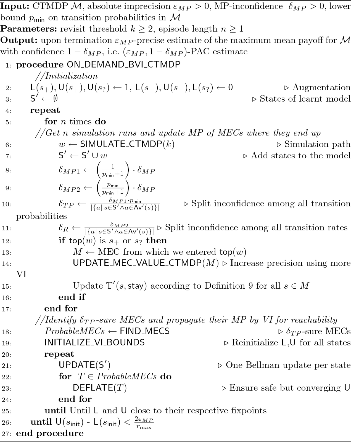 PAC statistical model checking of mean payoff in discrete- and  continuous-time MDP | Formal Methods in System Design | Springer Nature Link