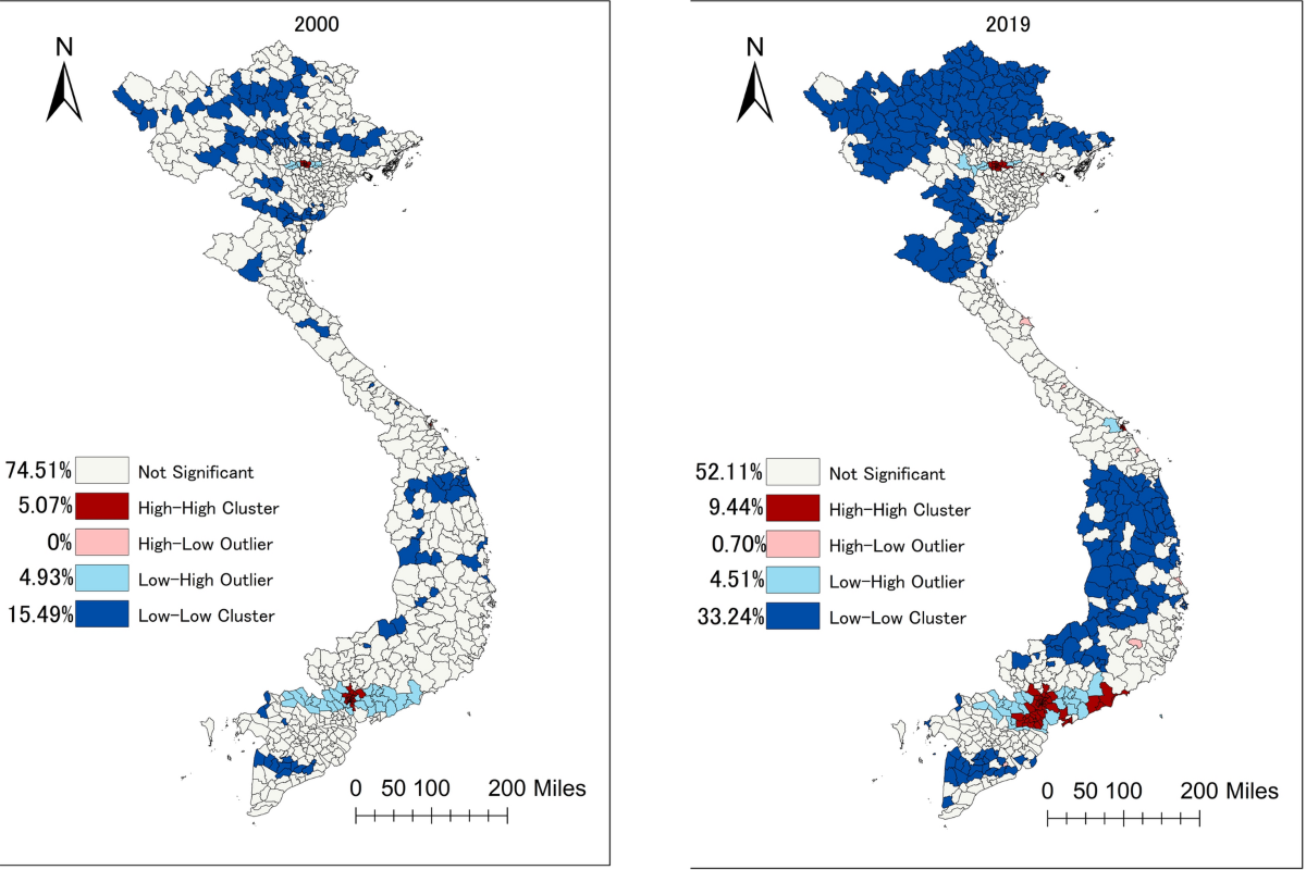 Identifying spatial economic disparities in Vietnam: evidence from  nighttime light data | GeoJournal