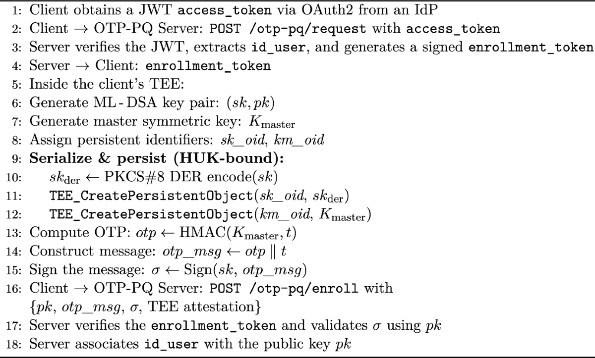 Post-quantum secure authentication protocol based on OTP and TEE | The  Journal of Supercomputing