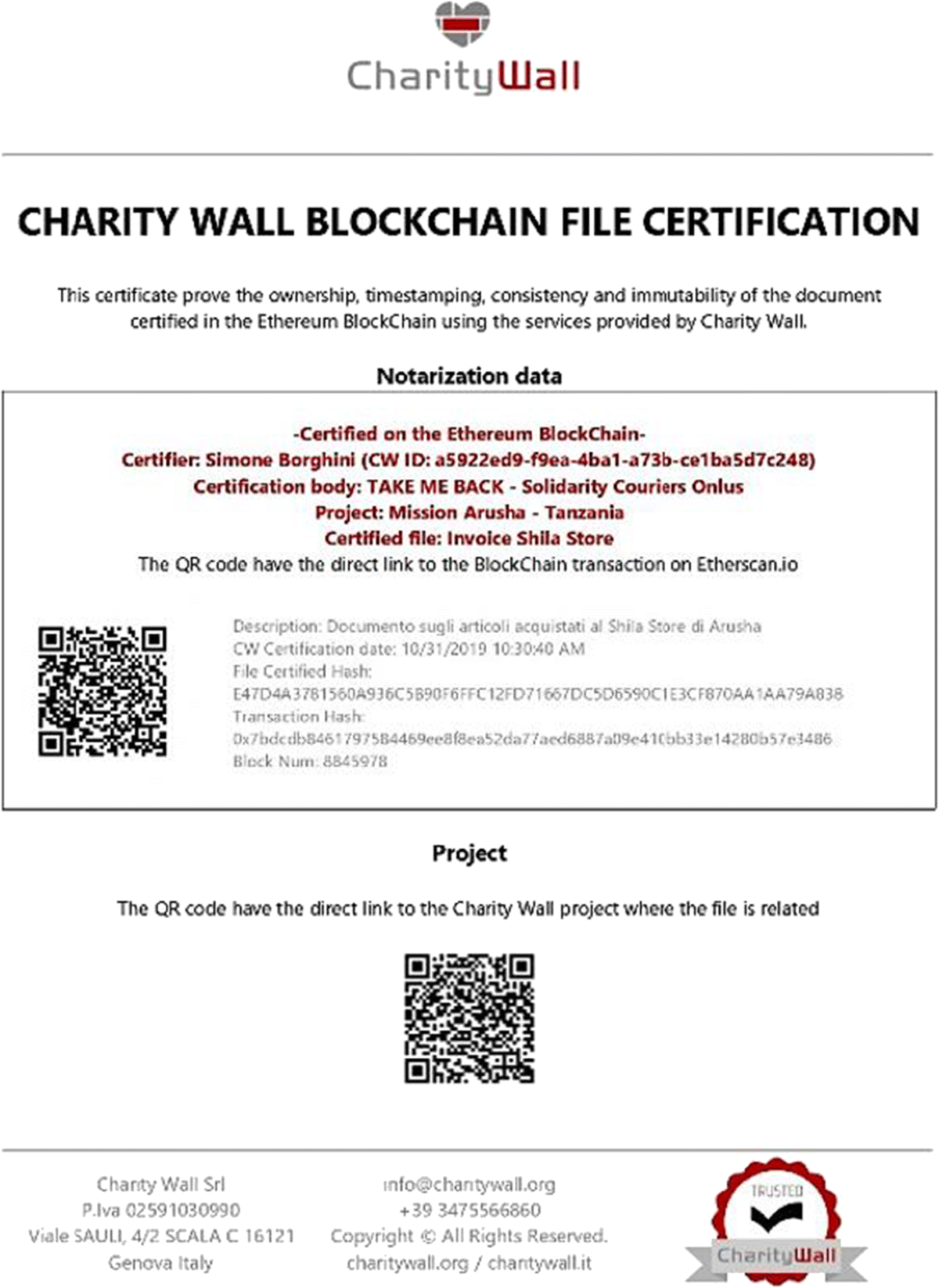 Managing charity 4.0 with Blockchain: a case study at the time of Covid-19  | International Review on Public and Nonprofit Marketing