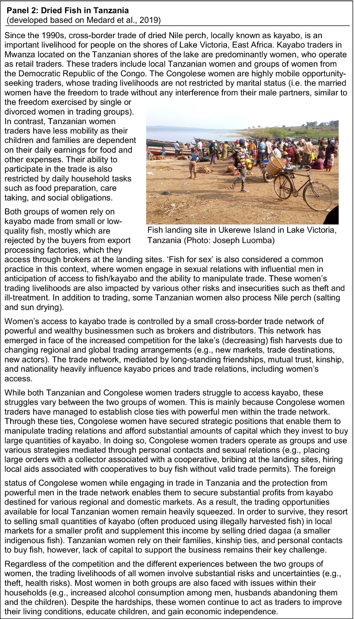 Linking social wellbeing and intersectionality to understand gender  relations in dried fish value chains | Maritime Studies