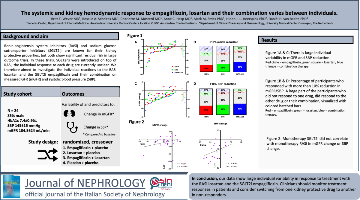 The systemic and kidney hemodynamic response to empagliflozin, losartan and  their combination varies between individuals | Journal of Nephrology