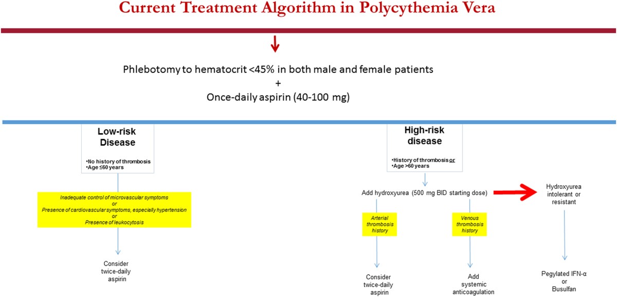 Polycythemia vera treatment algorithm 2018