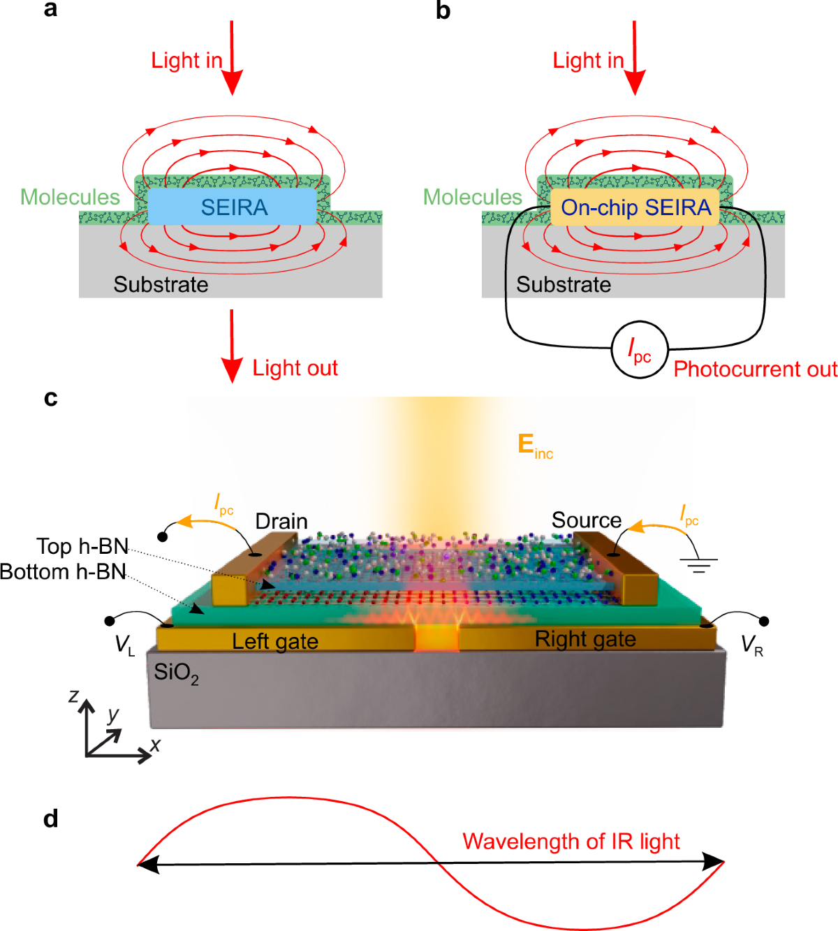 On-chip phonon-enhanced IR near-field detection of molecular vibrations |  Nature Communications