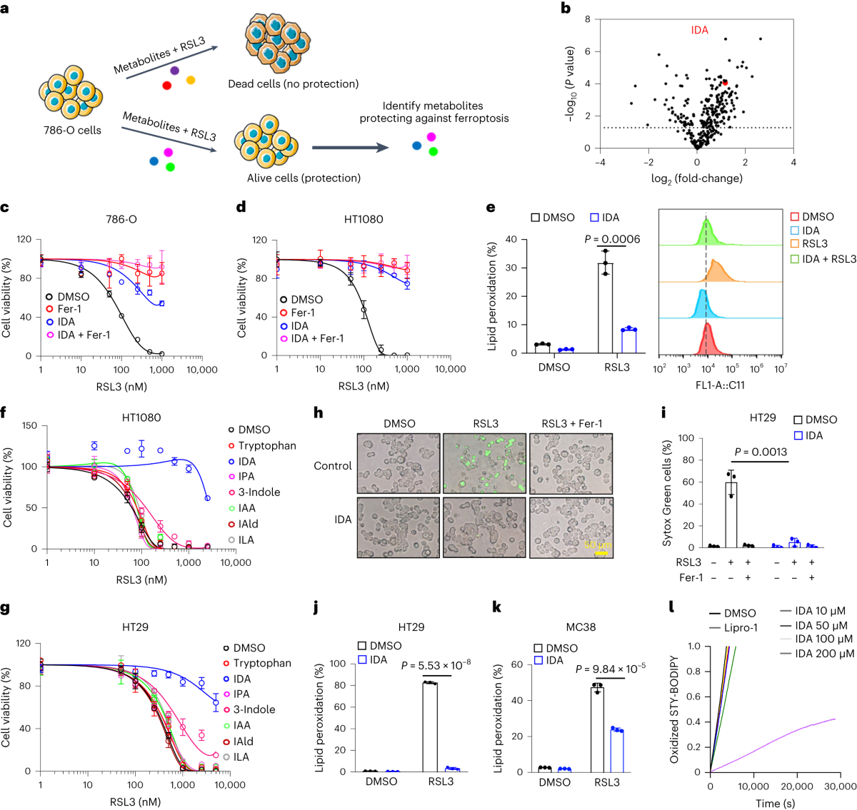 Gut microbial metabolite facilitates colorectal cancer development via  ferroptosis inhibition