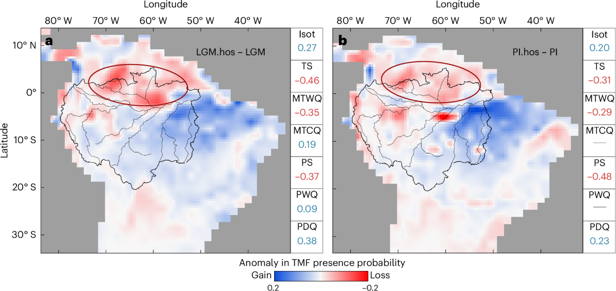 Anomalias na adequação das florestas tropicais úmidas na América do Sul