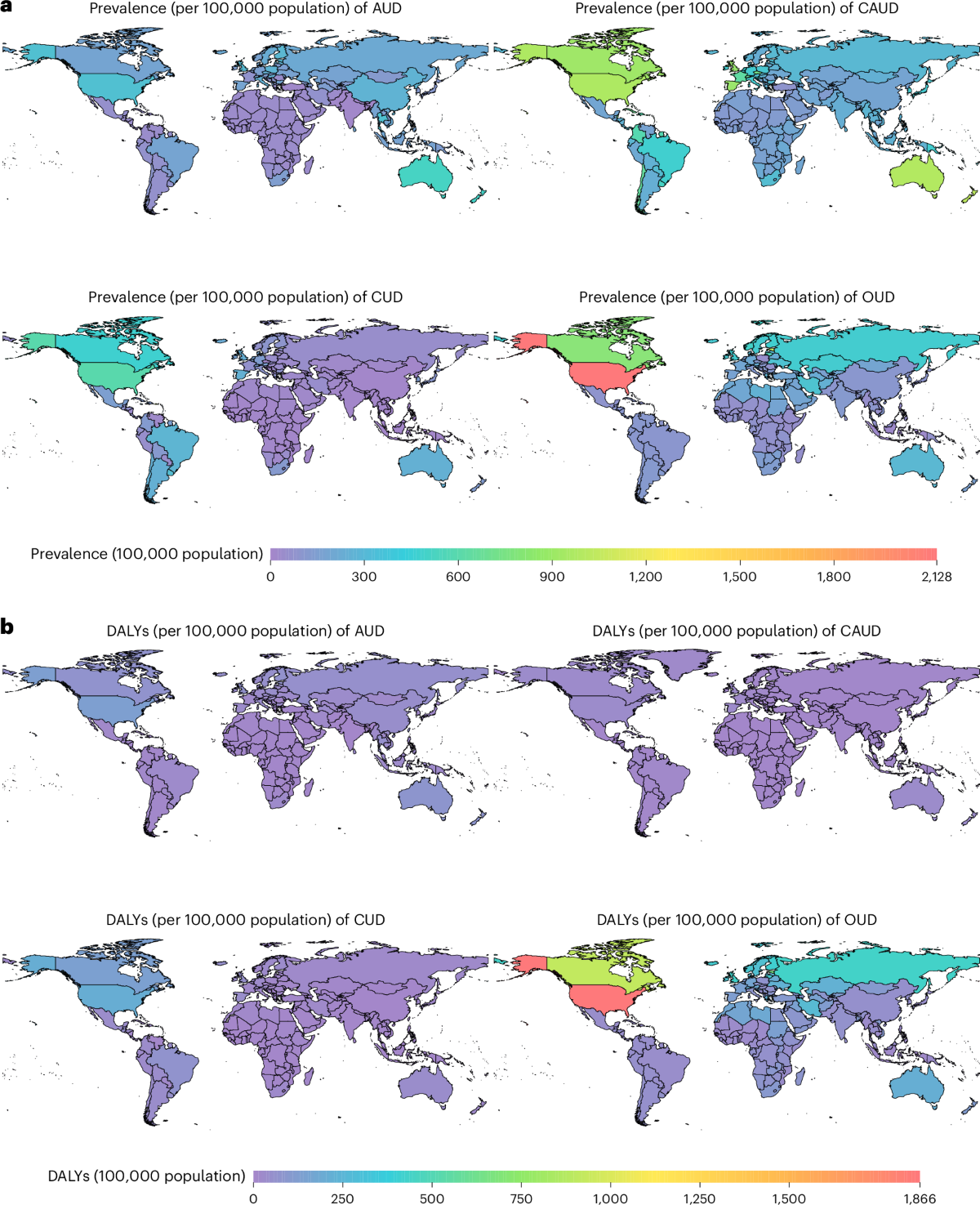 Global burden of amphetamine, cannabis, cocaine and opioid use in 204  countries, 1990–2023: a Global Burden of Disease Study | Nature Medicine