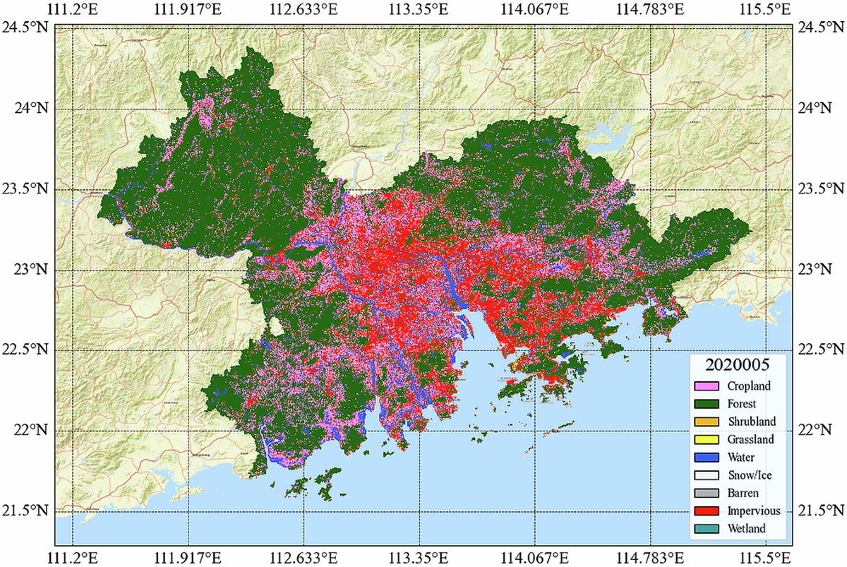 Dynamic land-cover maps in the Guangdong-Hong Kong-Macao Greater Bay Area  at 30 m spatial resolution, 2000-2022 | Scientific Data