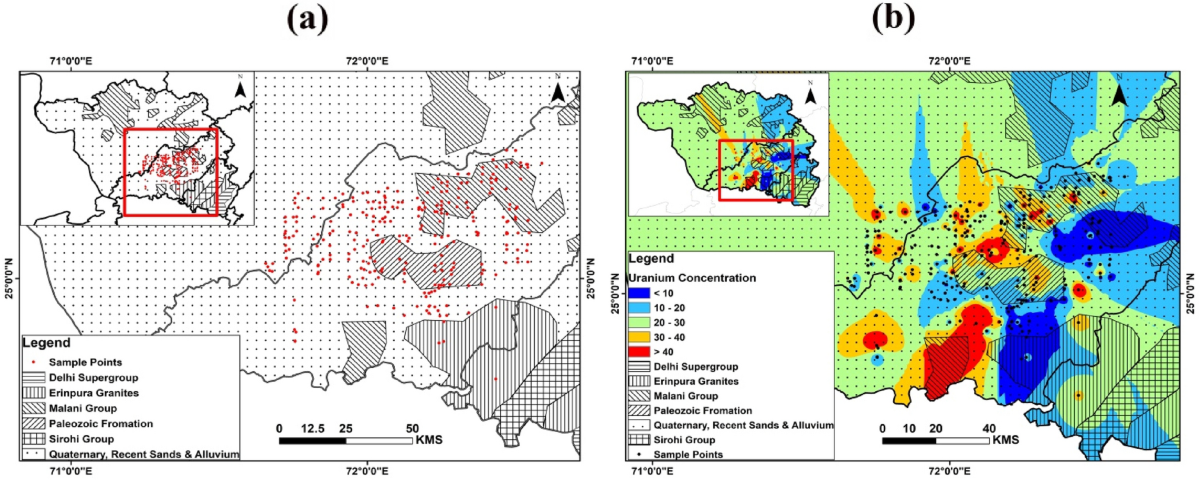 Tracing geochemical sources and health risk assessment of uranium 