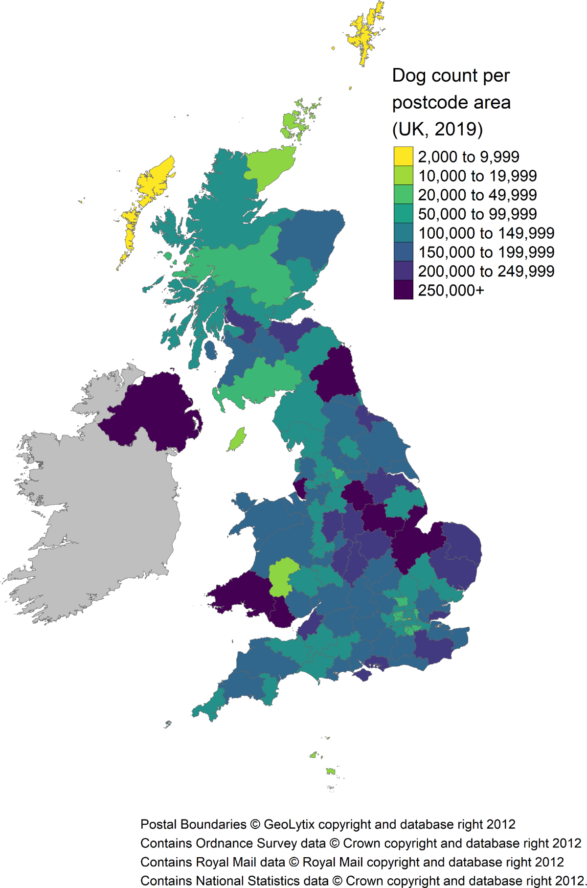 Estimation of the size, density, and demographic distribution of 