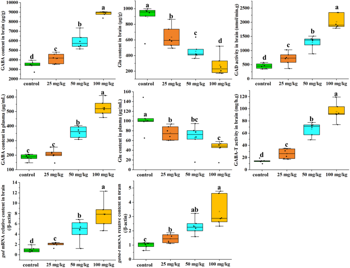 glutathione gaba Enrofloxacin exposure enhances GABA synthesis via PI3K/Akt signaling  pathway in crucian carp brain