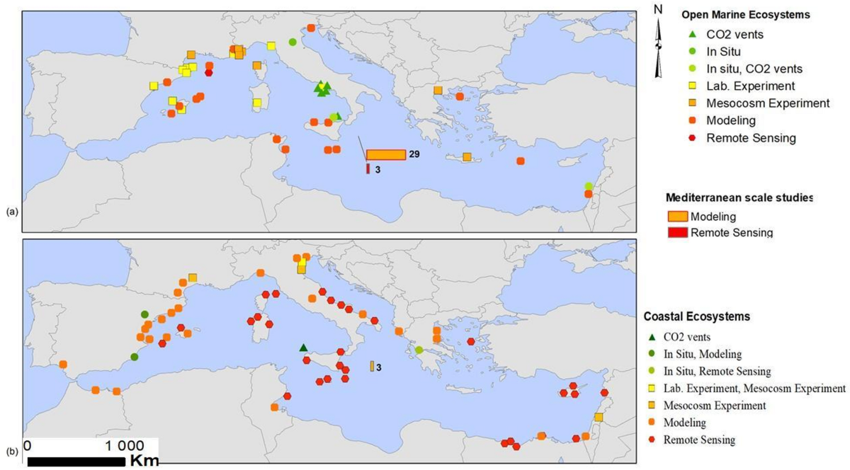 Climate change risks on key open marine and coastal mediterranean  ecosystems | Scientific Reports