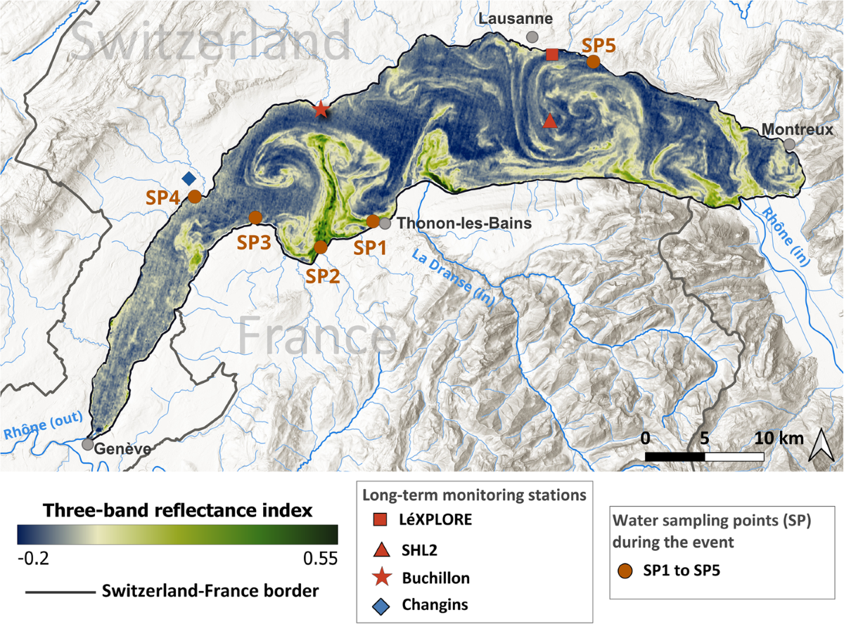 Combined Earth observations reveal the sequence of conditions leading to a  large algal bloom in Lake Geneva | Communications Earth & Environment