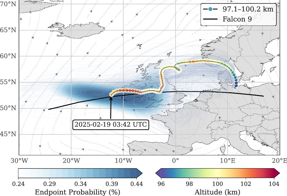 Measurement of a lithium plume from the uncontrolled re-entry of a Falcon 9 rocket | Communications Earth & Environment