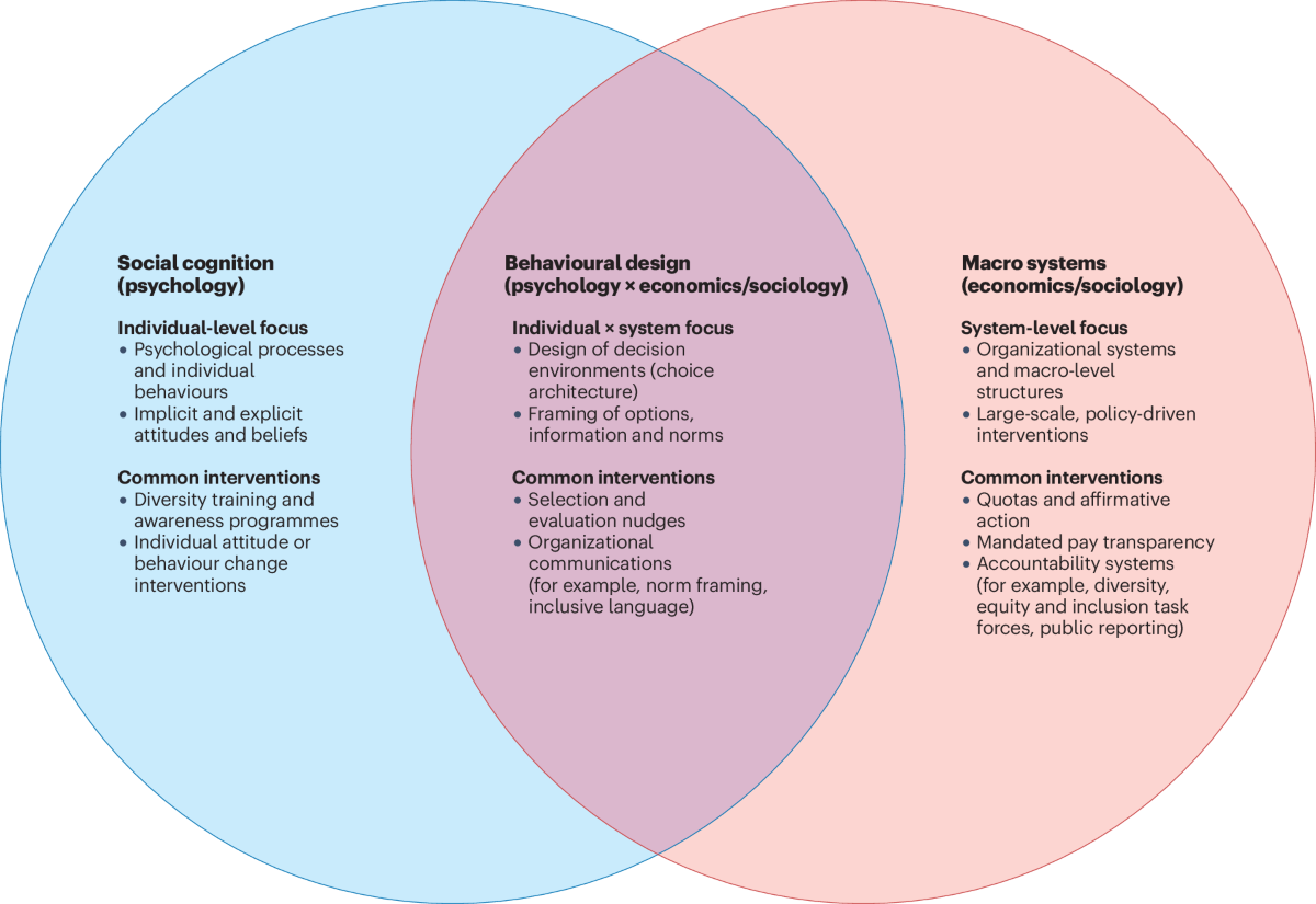 Bridging individual-level and system-level approaches to advance  psychology-based diversity initiatives | Nature Reviews Psychology