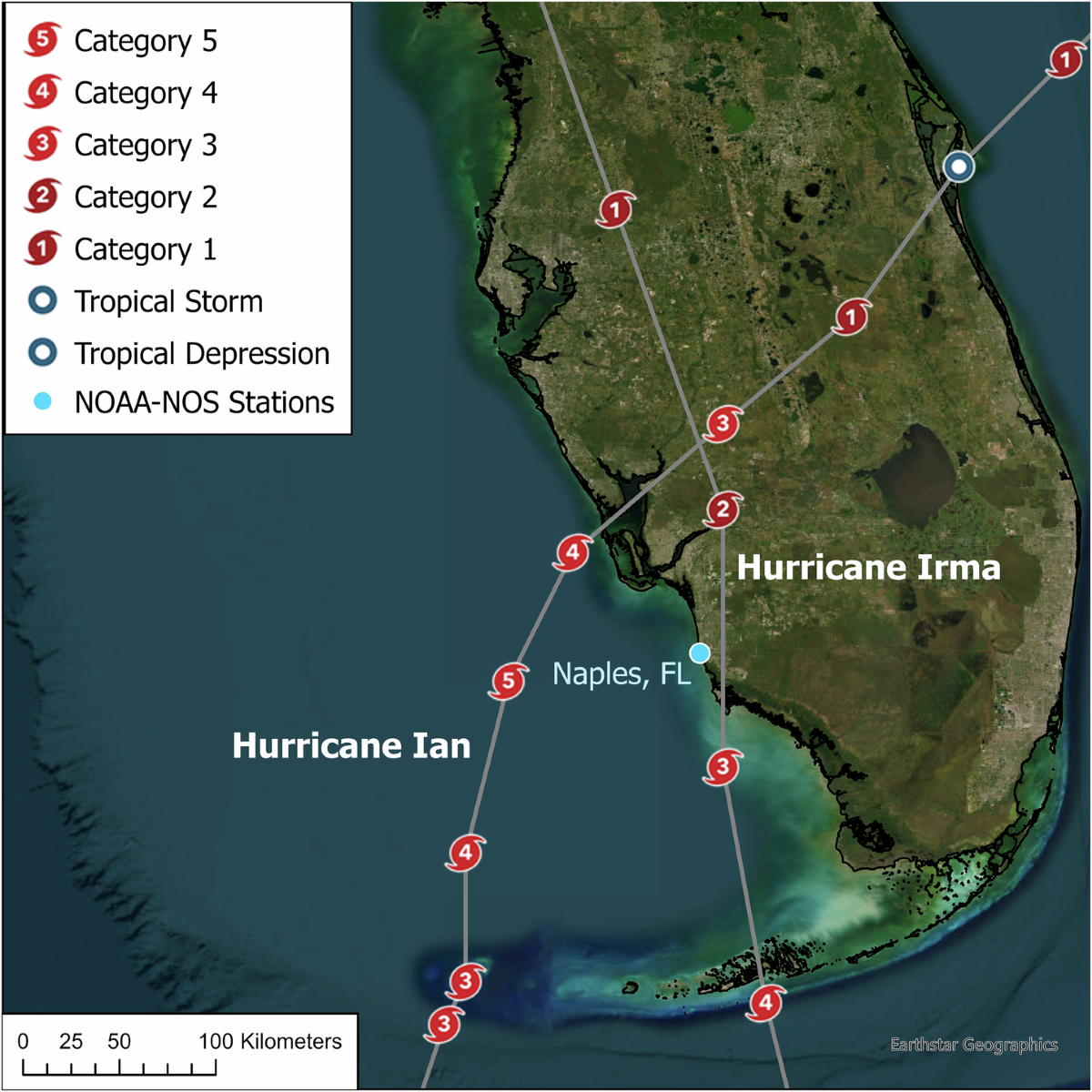 Coastal flooding in Southwest Florida during Hurricanes Irma and Ian | npj  Natural Hazards, image size:1200x1200