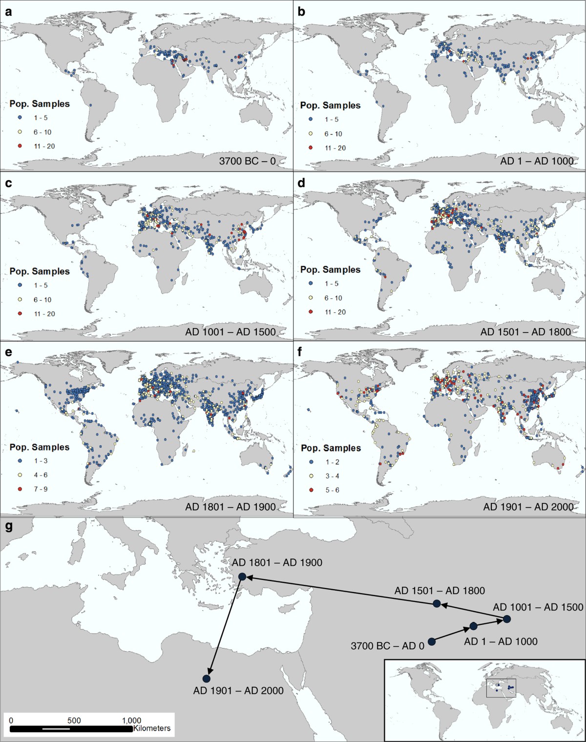 Spatializing 6,000 years of global urbanization from 3700 BC to AD 2000 |  Scientific Data