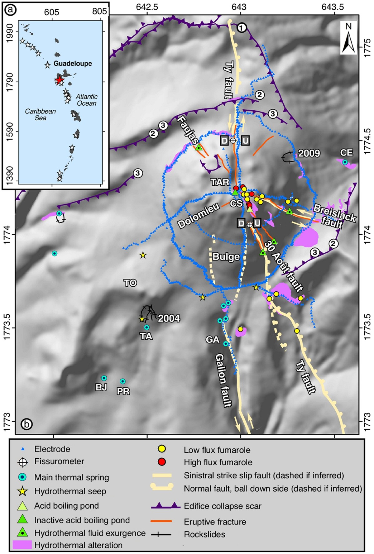 Volcano electrical tomography unveils edifice collapse hazard linked to  hydrothermal system structure and dynamics | Scientific Reports, image size:1200x1778