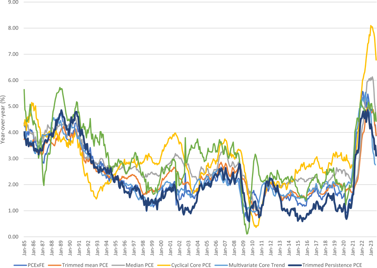 An alternative measure of core inflation: the Trimmed Persistence PCE price  index | Business Economics