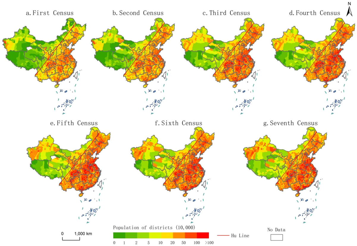 Spatial and temporal changes in population distribution and population  projection at county level in China | Humanities and Social Sciences  Communications