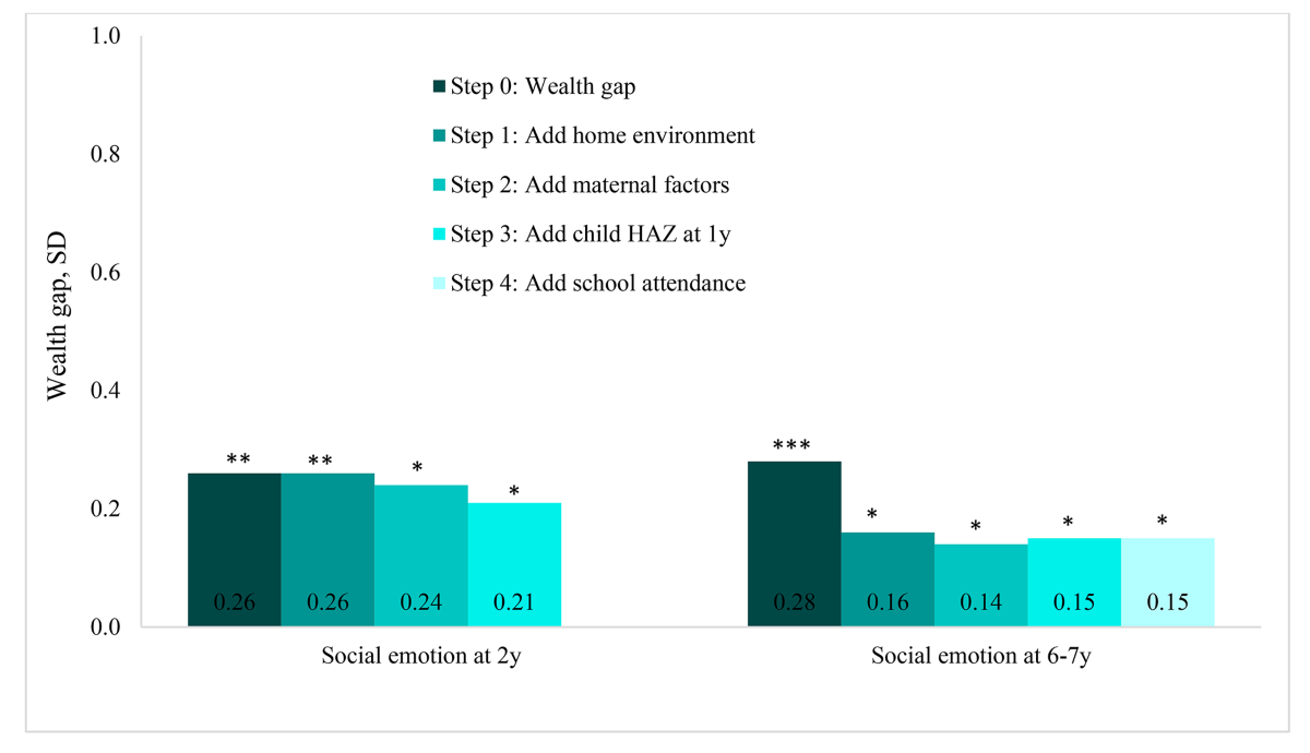 Home environment and nutritional status mitigate the wealth gap in child  development: a longitudinal study in Vietnam | BMC Public Health | Full Text