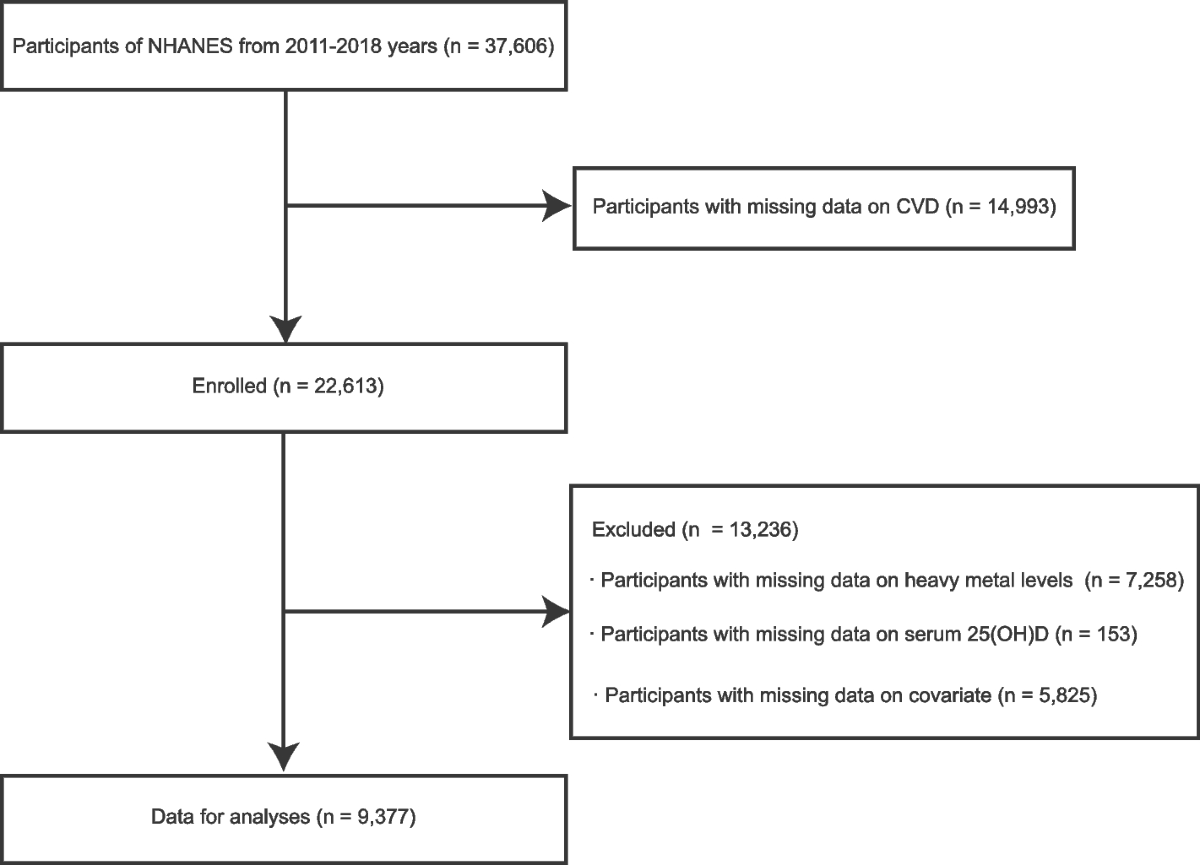 Serum 25-hydroxyvitamin D mediates the association between heavy metal  exposure and cardiovascular disease | BMC Public Health | Springer Nature  Link