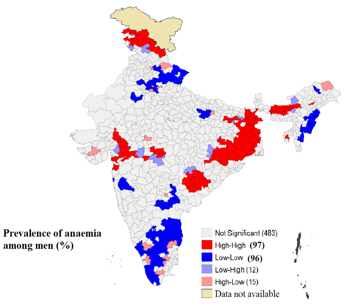 High anaemia burden overlaps with malaria, sickle cell, and fluorosis endemic areas
