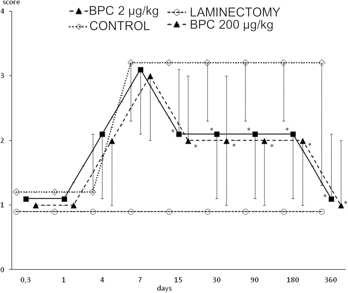 bpc 157 rat study Stable gastric pentadecapeptide BPC 157 can improve the healing course of  spinal cord injury and lead to functional recovery in rats | Journal of  Orthopaedic Surgery and Research