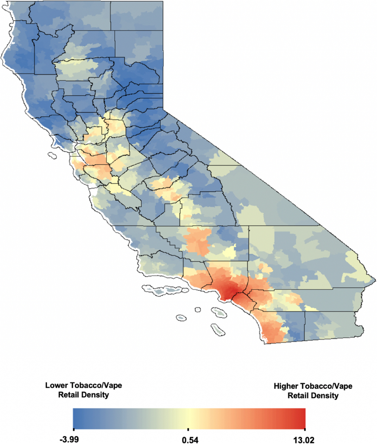 california tobacco law 2020 Association of tobacco retailer count with smoking population versus vaping  population in California (2019) | Archives of Public Health