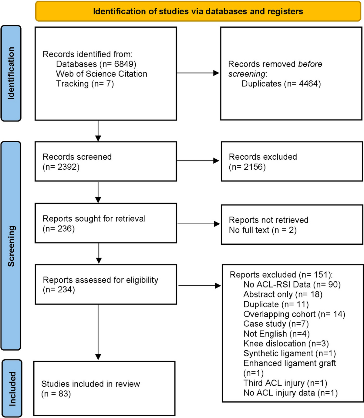 Anterior Cruciate Ligament Return to Sport after Injury Scale (ACL-RSI)  Scores over Time After Anterior Cruciate Ligament Reconstruction: A  Systematic Review with Meta-analysis | Sports Medicine - Open | Springer  Nature Link
