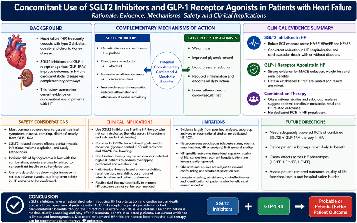 Concomitant use of SGLT2 inhibitors and GLP-1 receptor agonists in patients with heart failure | Cardiovascular Diabetology – Endocrinology Reports